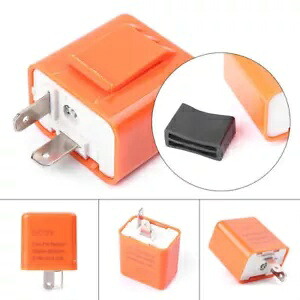 オレンジ 2 ピン速度調整可能な LED フラッシャー リレー Fixrad ライト ハイパー フラッシュ- Orange 2-Pin Speed Adjustable LED Flasher Relay Fixrad Light Hyper Flash- 【並行輸入品】