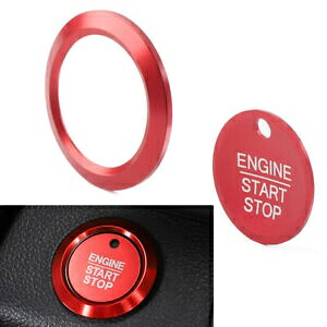 スタート ストップ スイッチ ボタン カバー パネル 2015-20 フォード F150 ラプター レッド用- Start Stop Switch Button Cover Panel for 2015-20 Ford F150 Raptor Red- 【並行輸入品】