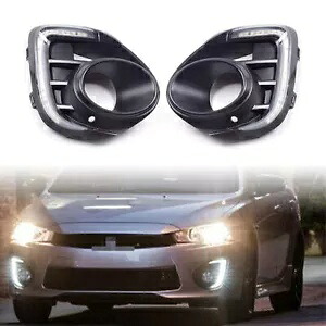 LED DRL デイタイムランニングライト フォグランプ 三菱ランサー 2016-2018用- LED DRL daytime running light fog lights for Mitsubishi Lancer 2016-2018- 【並行輸入品】