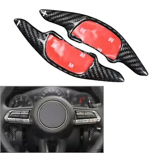 マツダ CX-30 用ステアリングホイールシフトロッカーマツダ 3 カーボンファイバーブラックペア- Steering wheel shift rocker for Mazda CX-30 for Mazda 3 carbon fiber black pair- 【並行輸入品】