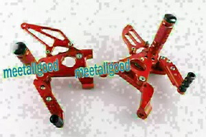 オートバイレーシングフットペグ DUCATI 1199 調整可能な GP シフトリアセットレッド- Motorcycle Racing Footpegs for DUCATI 1199 Adjustable GP Shift Rear Set Red- 【並行輸入品】