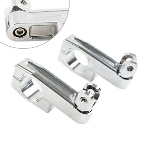ハイウェイクラッシュバーマウントフットペグレストクランプブラケット38MMハーレークロームペア用 Highway Crash Bar Mount Foot Peg Rest Clamp Bracket 38MM For Harley Chrome Pair 【並行輸入品】