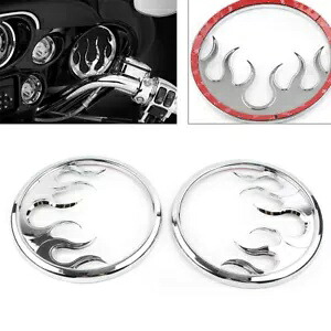 フロントスピーカーグリルトリムカバークロームハーレーエレクトラグライド 2014-2021 2022 Front Speaker Grill Trim Cover Chrome For Harley Electra Glide 2014-2021 2022 【並行輸入品】