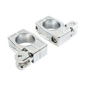 ハーレー 38MM エンジンガード用ハイウェイクラッシュバーマウントフットペグレストクランプブラケット Highway Crash Bar Mount Foot Peg Rest Clamp Bracket for Harley 38MM Engine Guard 【並行輸入品】