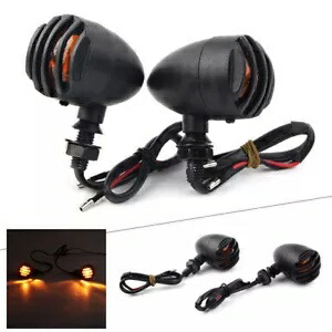 2x ターンシグナルライト インジケーターランプ ユニバーサル ホンダ ヤマハ スズキ用 2x Turn Signal Lights Indicator Lamps Universal for Honda Yamaha Suzuki 【並行輸入品】