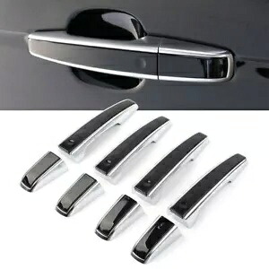 ドアハンドルカバートリムフィットレンジローバーヴォーグイヴォークスポーツディスカバリーブラックシルバー Door Handle Cover Trim Fit Range Rover Vogue Evoque Sport Discovery Black Silver 【並行輸入品】