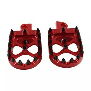 2x CNC ワイド ファット フットペグ MX スタイル フットペグ レッド フィット ハーレー ダイナ スポーツスター ファットボーイ 2x CNC Wide Fat Foot Pegs MX Style Footpegs Red Fit Harley Dyna Sportster Fatboy 【並行輸入品】