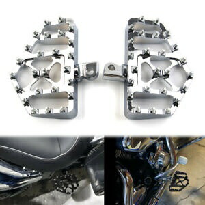 ワイド ファット フットペグ フロアボード クローム フィット ハーレー ダイナ ツーリング スポーツスター ソフテイル Wide Fat Foot Pegs Floorboard Chrome Fit Harley Dyna Touring Sportster Softail 【並行輸入品】