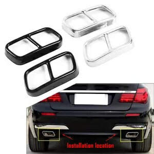 リアテールマフラー排気管出力カバートリム BMW F01 7 シリーズ 2009-2014 Rear Tail Muffler Exhaust Pipe Output Cover Trim For BMW F01 7 Series 2009-2014 【並行輸入品】