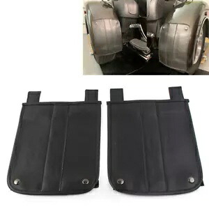 トライク リアフェンダー ブラジャー ユニバーサル ハーレー ロードスミス オートバイ用 ブラック PU レザー Trike Rear Fender Bra Universal For Harley Roadsmith Motorcycle Black PU Leather 【並行輸入品】