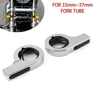 33-37MM LED フォーク ターン シグナル ライト インジケーター アンバー ハーレー ツーリング クローム ab用 33-37MM LED Fork Turn Signal Light Indicator Amber for Harley Touring Chrome ab 【並行輸入品】