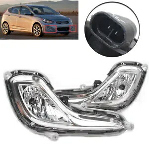 フロントバンパーフォグランプランプ左右セットフィットヒュンダイアクセント 2012-2016 ab Front Bumper Fog Lights Lamp Left & Right Set Fit Hyundai Accent 2012-2016 ab 【並行輸入品】