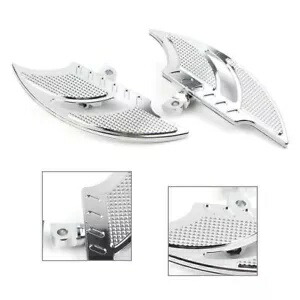 2x マウントフットペグ トマホーク パッセンジャーフロアボード クローム ハーレーダイナ FXD FLST用 2x Mount Foot Peg Tomahawk Passenger Floorboard Chrome for Harley Dyna FXD FLST 【並行輸入品】