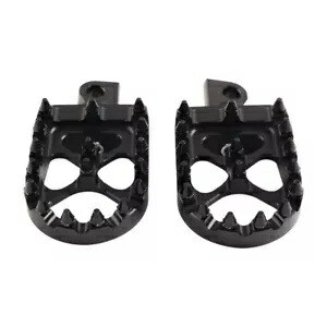 CNC ワイド ファット フットペグ MX スタイル フットペグ ブラック フィット ハーレー ダイナ スポーツスター ファットボーイ CNC Wide Fat Foot Pegs MX Style Footpegs Black Fit Harley Dyna Sportster Fatboy 【並行輸入品】