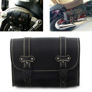 オートバイユニバーサルツールバッグPUレザーサイドストレージサドルバッグ荷物ポーチ Motorcycle Universal Tool Bag PU Leather Side Storage Saddle Bag Luggage Pouch 【並行輸入品】