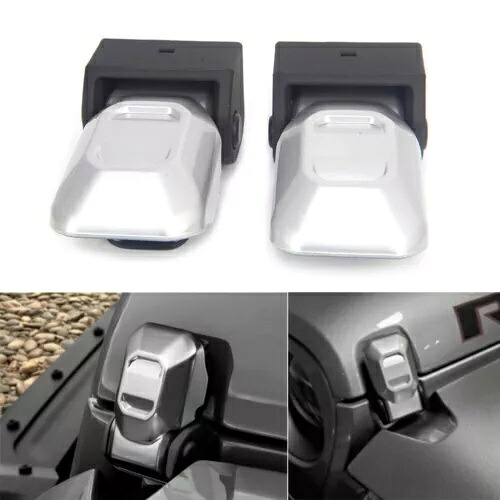 フードロック ラッチ シルバー フィット ジープラングラー JL 2018-2021 & グラディエーター 2019-2021 2個 Hood Lock Latch Silver Fit Jeep Wrangler JL 2018-2021 & Gladiator 2019-2021 2PCS 【並行輸入品】