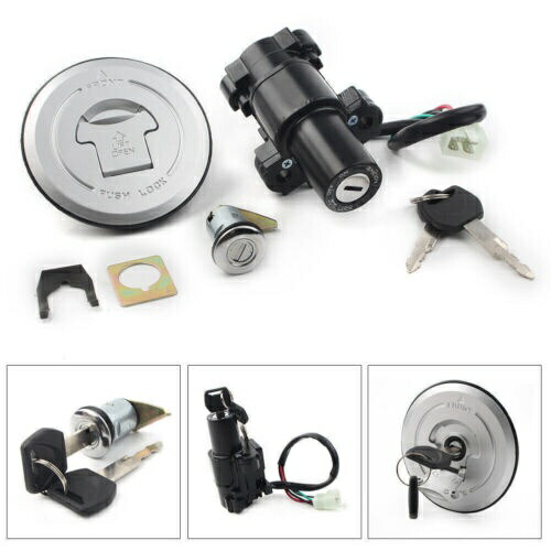 ガスキャップカバーイグニッションスイッチセットロックキーセットホンダ FMX650 2005-2006 CB250 Gas Cap Cover Ignition Switch Set Lock Key Set Fit Honda FMX650 2005-2006 CB250 【並行輸入品】