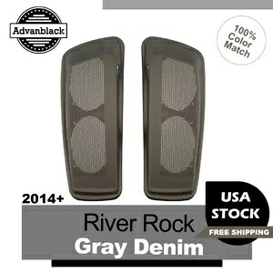 River Rock グレーデニム デュアル 6x9 スピーカー蓋 2014 年以降のハーレー ストリート ロード グライドに適合 River Rock Gray Denim Dual 6x9 Speaker Lids Fits 2014+ Harley Street Road Glide 【並行輸入品】 83,490円