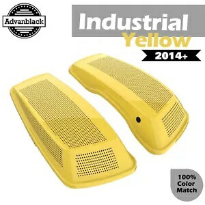 インダストリアルイエロー デュアル 6x9 スピーカー蓋 14 歳以上ハーレーツーリング FLHR FLHXS FLTRX 用 INDUSTRIAL YELLOW Dual 6x9 Speaker Lids For 14+ Harley Touring FLHR FLHXS FLTRX 【並行輸入品】