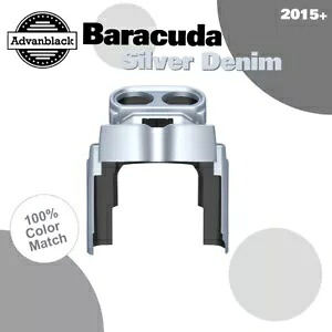 Advanblack バラクーダ シルバー デニム ゲージ クラスター カバー ハーレー ロード グライドに適合 Advanblack BARRACUDA SILVER DENIM Gauge Cluster Cover Fits Harley Road Glide 【並行輸入品】