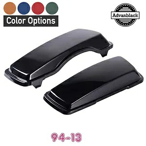 Advanblack カラーマッチした標準ストレッチサドルバッグ蓋 94-13 ハーレーに適合 Advanblack Color Matched Standard Stretched Saddlebag Lid Fits 94-13 Harley 【並行輸入品】
