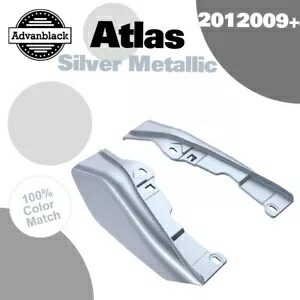 Advanblack アトラス シルバー メタリック ミッド フレーム エア ディフレクター 2009+ ハーレー用 Advanblack Atlas Silver Metallic Mid Frame Air Deflectors For 2009+ Harley 【並行輸入品】