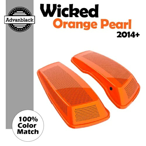 WICKED ORANGE PEARL デュアル 6x9 スピーカー蓋 ハーレーツーリング FLHR FLHXS FLTRX 用 WICKED ORANGE PEARL Dual 6x9 Speaker Lids For Harley Touring FLHR FLHXS FLTRX 【並行輸入品】