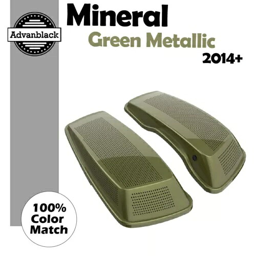 ミネラルグリーンメタリックデュアル 6x9 スピーカー蓋ハーレーツーリング FLHR FLHXS FLTRX 用 MINERAL GREEN LLIC Dual 6x9 Speaker Lids For Harley Touring FLHR FLHXS FLTRX 【並行輸入品】