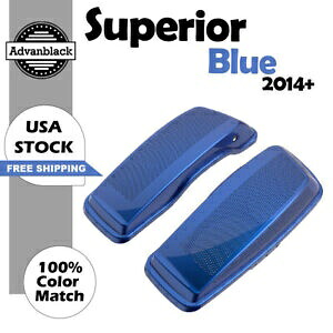 優れたブルーのデュアル 6x9 スピーカー蓋は、ハーレー ツーリング ストリート ロード グライド 2014+ に適合します。 Superior Blue Dual 6x9 Speaker Lids Fits Harley Touring Street Road Glide 2014+ 【並行輸入品】