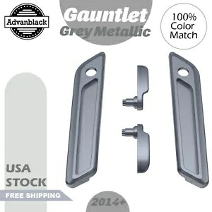 サドルバッグ蓋レバー&ラッチカバーセットキット 14歳以上ハーレーガントレット用 グレーメタリック Saddlebag Lid Lever & Latch Cover Set Kit For 14+ Harley Gauntlet Gray Metallic 【並行輸入品】
