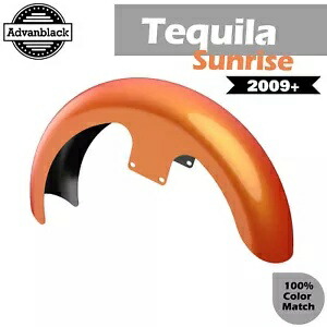 テキーラ サンライズ Advanblack 21 インチ リビール ラッパー ハガー フロントフェンダー 09+ ハーレー用 TEQUILA SUNRISE Advanblack 21\
