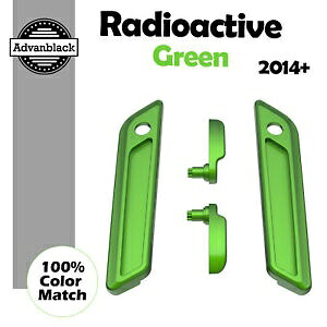サドルバッグリッドレバー&ラッチカバーセットキット 14歳以上ハーレー用 RADIOACTIVE GREEN Saddlebag Lid Lever & Latch Cover Set Kit For 14+ Harley RADIOACTIVE GREEN 【並行輸入品】