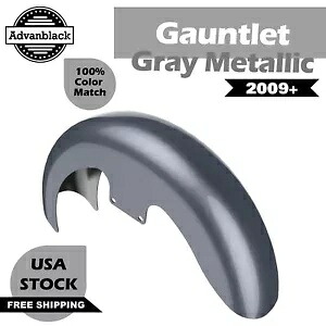 ガントレット グレー メタリック 19 インチ リビール ラッパー ハガー フロントフェンダー 2009+ ハーレー用 Gauntlet Gray Metallic 19\