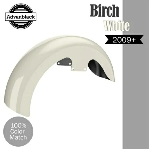 バーチ ホワイト 19 インチ リビール ラッパー ハガー フロント フェンダー 2009+ ハーレー用 Birch White 19\