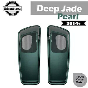 ディープ ジェイド パール 6x9 サドルバッグ スピーカー蓋 14+ ハーレー ストリート ロードキング グライド用 Deep Jade Pearl 6x9 Saddlebag Speaker Lids For 14+ Harley Street Road King Glide 【並行輸入品】