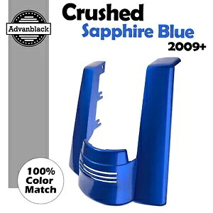ハーレーツーリング用 CRUSHED SAPPHIRE カットアウトなし ストレッチリアフェンダーエクステンション For Harley Touring CRUSHED SAPPHIRE No Cutout Stretched Rear Fender Extension 【並行輸入品】