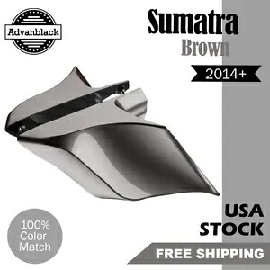 スマトラブラウン ストレッチ拡張サイドカバー ハーレーツーリング 2014+ に適合 Sumatra Brown Stretched Extended Side Cover Fits Harley Touring 2014+ 【並行輸入品】