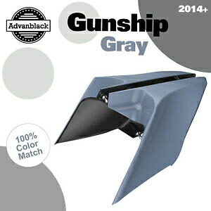 ガンシップ グレー CVO 拡張ストレッチサイドカバー 2014+ ハーレーツーリング用 Gunship Gray CVO Extended Stretched Side Cover For 2014+ Harley Touring 【並行輸入品】