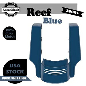 Advanblack リーフ ブルー ストレッチ リアフェンダー エクステンション デュアル カットアウト 09+ ハーレー用 Advanblack Reef Blue Stretched Rear Fender Extension Dual Cutout For 09+ Harley 【並行輸入品】