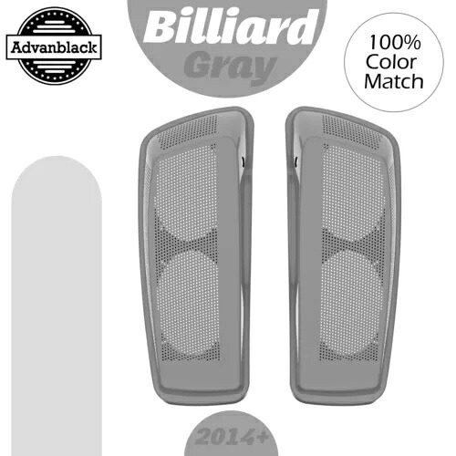 Advanblack ビリヤード グレー デュアル 6x9 スピーカー蓋 ハーレー ストリート ロード 14+ Advanblack Billiard Gray Dual 6x9 Speaker Lids For Harley Street Road 14+ 【並行輸入品】
