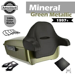 ミネラルグリーンメタリックキングツアーパックパックラップアラウンド97年以上のハーレーFLHR FLHXSに適合 Mineral Green Metallic King Tour Pack Pak Wrap Around Fits 97+ Harley FLHR FLHXS 【並行輸入品】