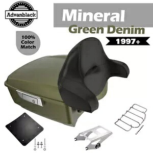 ミネラルグリーンデニムキングツアーパックパックラップアラウンドハーレーFLHR FLHXS 97+に適合 Mineral Green Denim King Tour Pack Pak Wrap Around Fits Harley FLHR FLHXS 97+ 【並行輸入品】
