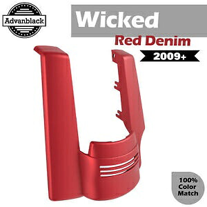 ハーレー用シングルカットアウトストレッチリアフェンダーエクステンション WICKED RED DENIM Single Cutout Stretched Rear Fender Extension For Harley WICKED RED DENIM 【並行輸入品】