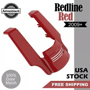 Advanblack レッドライン レッド ストレッチ リア フェンダー エクステンション デュアル カットアウト ハーレー用 Advanblack Redline Red Stretched Rear Fender Extension Dual Cutout For Harley 【並行輸入品】