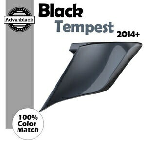 ブラック テンペスト ストレッチ拡張サイドカバー ハーレー ツーリング 2014+ に適合 Black Tempest Stretched Extended Side Cover Fits Harley Touring 2014+ 【並行輸入品】