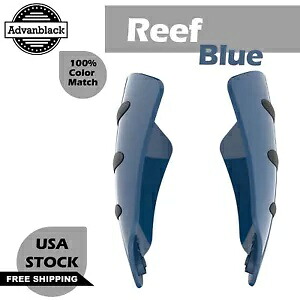 Advanblack リーフ ブルー ハンドガード ハーレー ツーリング & ソフテイルに適合 Advanblack Reef Blue Hand Guard Fits for Harley Touring & Softails 【並行輸入品】