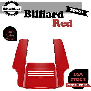 ビリヤードレッド ストレッチリアフェンダーエクステンション デュアルカットアウト 09+ ハーレー用 Billiard Red Stretched Rear Fender Extension Dual Cutout For 09+ Harley 【並行輸入品】