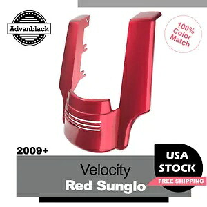 Velocity レッド Sunglo ストレッチ リアフェンダー エクステンション デュアル カットアウト 09+ ハーレー用 Velocity Red Sunglo Stretched Rear Fender Extension Dual Cutout For 09+ Harley 【並行輸入品】