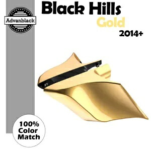ハーレーツーリンググライド14+用 ブラックヒルズゴールド ストレッチ拡張サイドカバー For Harley Touring Glide 14+ BLACK HILLS GOLD Stretched Extended Side Covers 【並行輸入品】