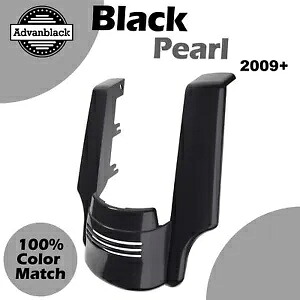 ブラックパール ストレッチリアフェンダーエクステンション デュアルカットアウト 09+ ハーレー用 Black Pearl Stretched Rear Fender Extension Dual Cutout For 09+ Harley 【並行輸入品】